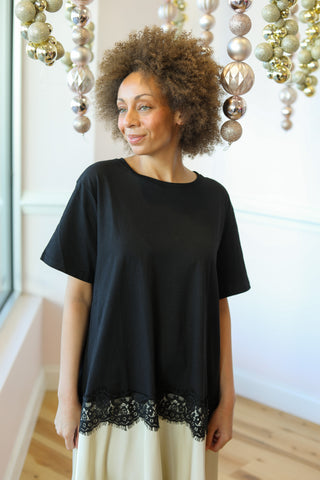 Black Silk Tee Dress