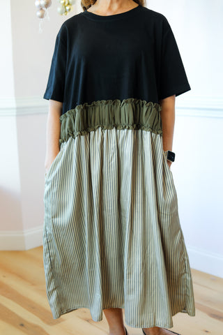 Marlowe Black Pinstripe Dress