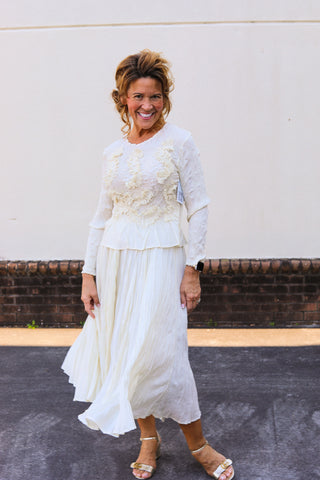 Little Silky Pleated Set