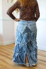 Load image into Gallery viewer, Patched On Up Denim Skirt
