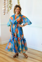 Load image into Gallery viewer, Blue Rust Pleated Dress
