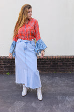Load image into Gallery viewer, Shag Denim Skirt
