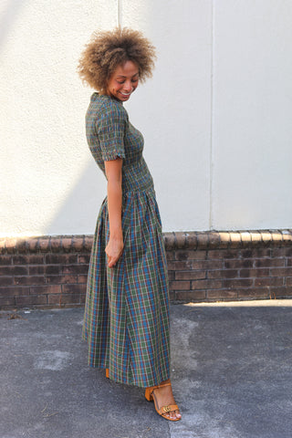 Beatrix Smocked Plaid Dress