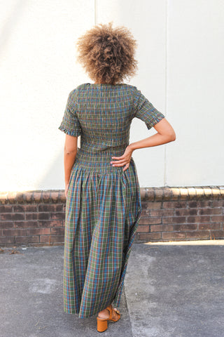 Beatrix Smocked Plaid Dress