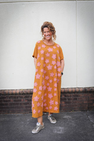 Star Patch T-Shirt Dress