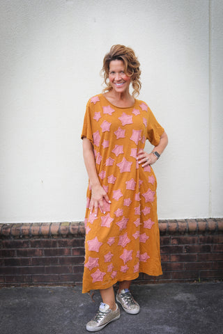 Star Patch T-Shirt Dress