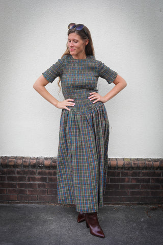 Beatrix Smocked Plaid Dress