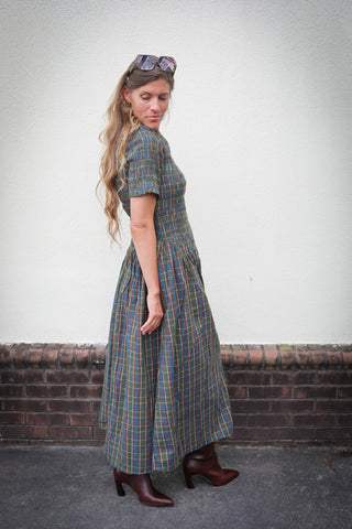 Beatrix Smocked Plaid Dress