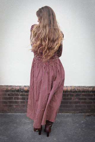 Cara Smocked Gingham Dress