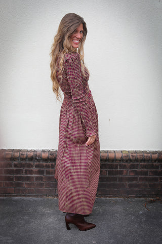 Cara Smocked Gingham Dress