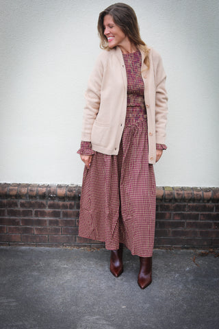 Cara Smocked Gingham Dress