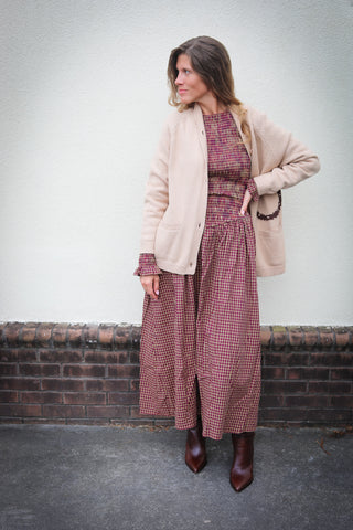 Cara Smocked Gingham Dress