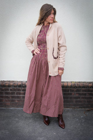 Cara Smocked Gingham Dress