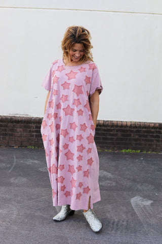 Star Patch T-Shirt Dress