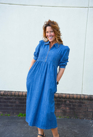 Denim Midi Dress