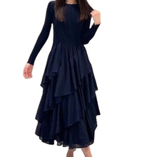 Load image into Gallery viewer, Silky Pleated Ruffle Dress
