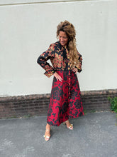 Load image into Gallery viewer, Scarlet Brocade Coat Dress
