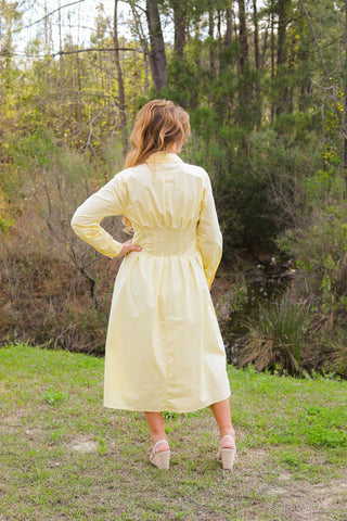 Buttercup Yellow Shirt Dress