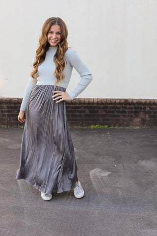 Grey Twofer Maxi Dress