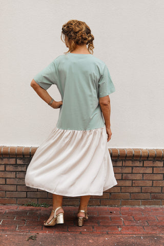 Mint Tee Satin Dress