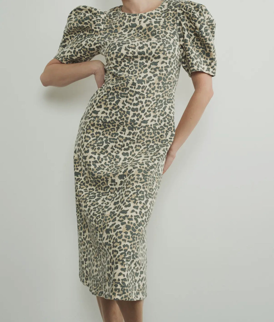 Brinkley Denim Leopard Dress