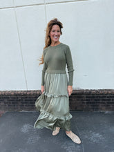 Load image into Gallery viewer, Satin Sweater Dress

