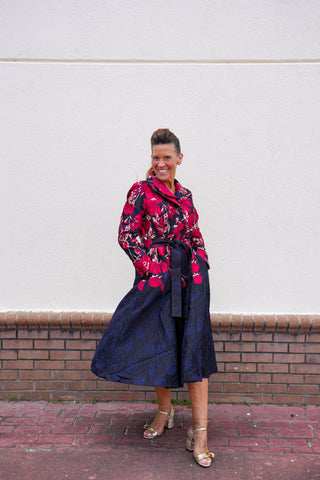 Rosalie Navy Coat Dress