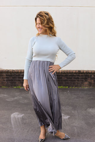 Grey Twofer Maxi Dress