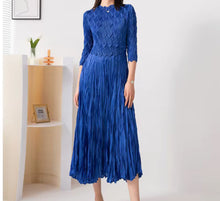 Load image into Gallery viewer, Corinne Silky Pleated Dress
