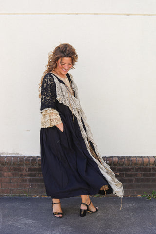 Echo in Lace Duster Dress
