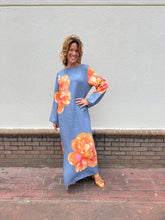 Load image into Gallery viewer, Flower Caftan Maxi Dress
