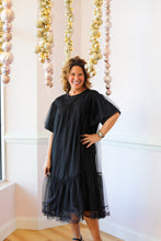 Load image into Gallery viewer, Sloane Black Tulle Tee Dress
