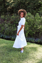 Load image into Gallery viewer, White Ruched Cotton Dress
