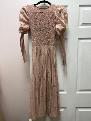 Silky Pleated Ruched Dress