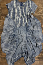 Load image into Gallery viewer, Gathered Together Denim Dress
