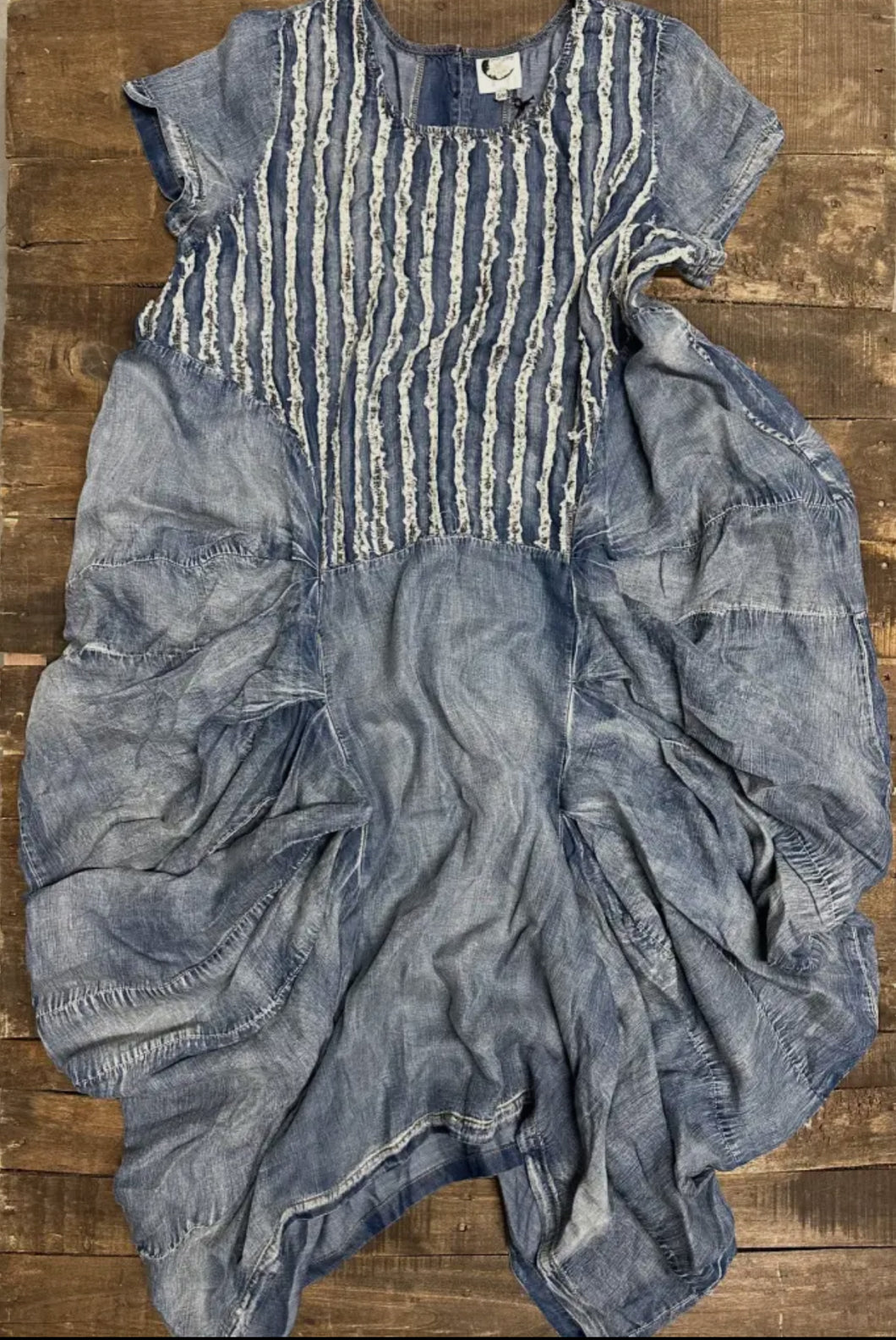 Gathered Together Denim Dress