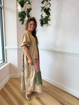 Linen Rose Dress