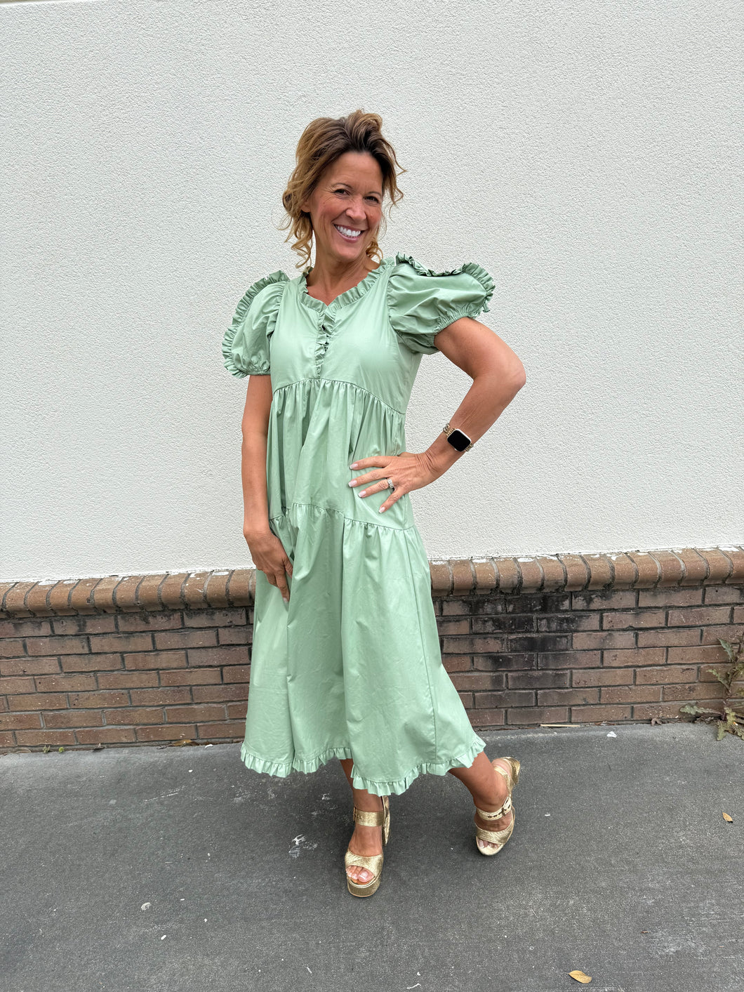 Cambria Ruffle Babydoll Dress