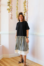 Load image into Gallery viewer, Monroe Black Stripe Silk Dress
