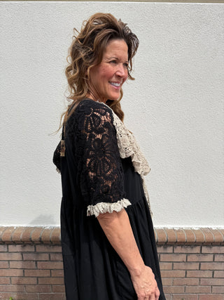 Echo in Lace Duster Dress
