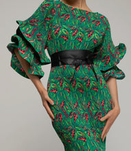 Load image into Gallery viewer, Green Pleated Dress
