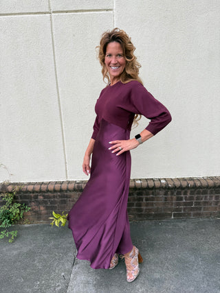 Merlot Silk Dress