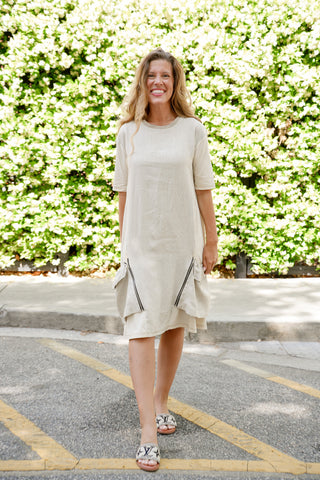 Finna Linen Pocket Dress