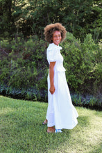 Load image into Gallery viewer, White Ruched Cotton Dress
