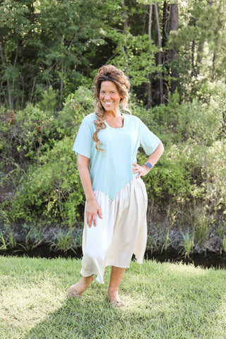 Mint Tee Satin Dress