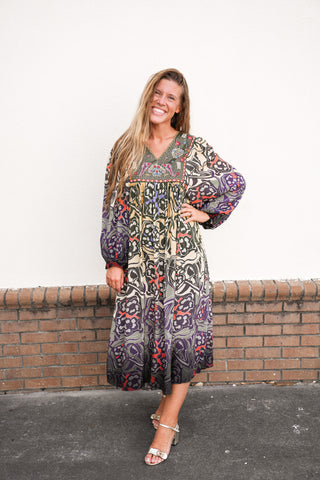 Amara Green Boho Dress