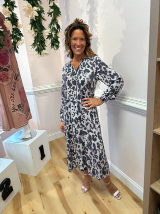 TL Grey Leopard Dress