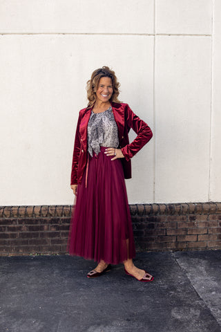 Aria Long Tulle Skirt