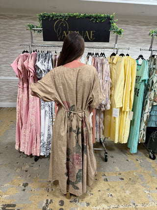 Linen Rose Dress