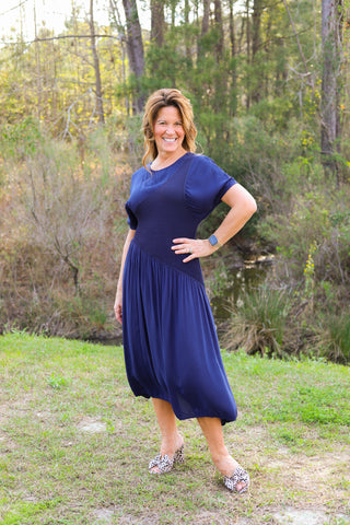 Lila Silky Pleated Dress